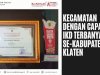 Kecamatan Trucuk Peringkat I Kecamatan Capaian IKD Terbanyak