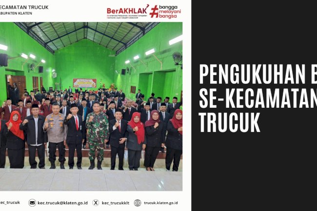 Pengukuhan Badan Permusyawaratan Desa se-Kecamatan Trucuk
