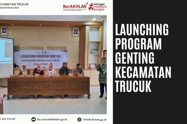 Launching Program GENTING Kecamatan Trucuk