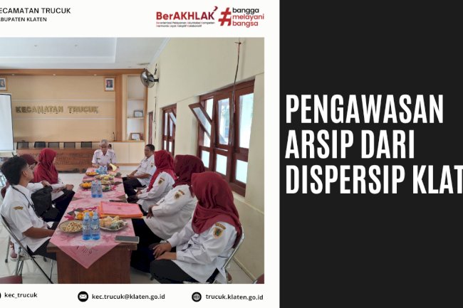 Pengawasan Kearsipan dari Dispersip Kabupaten Klaten