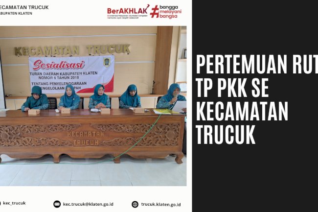 Pertemuan Rutin TP PKK Kecamatan Trucuk