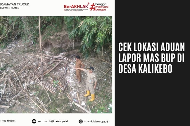 Cek Lokasi Aduan Lapor Mas Bup di Desa Kalikebo