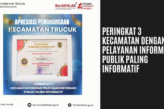 Peringkat 3 Kategori Kecamatan dalam Keterbukaan Informasi Publik