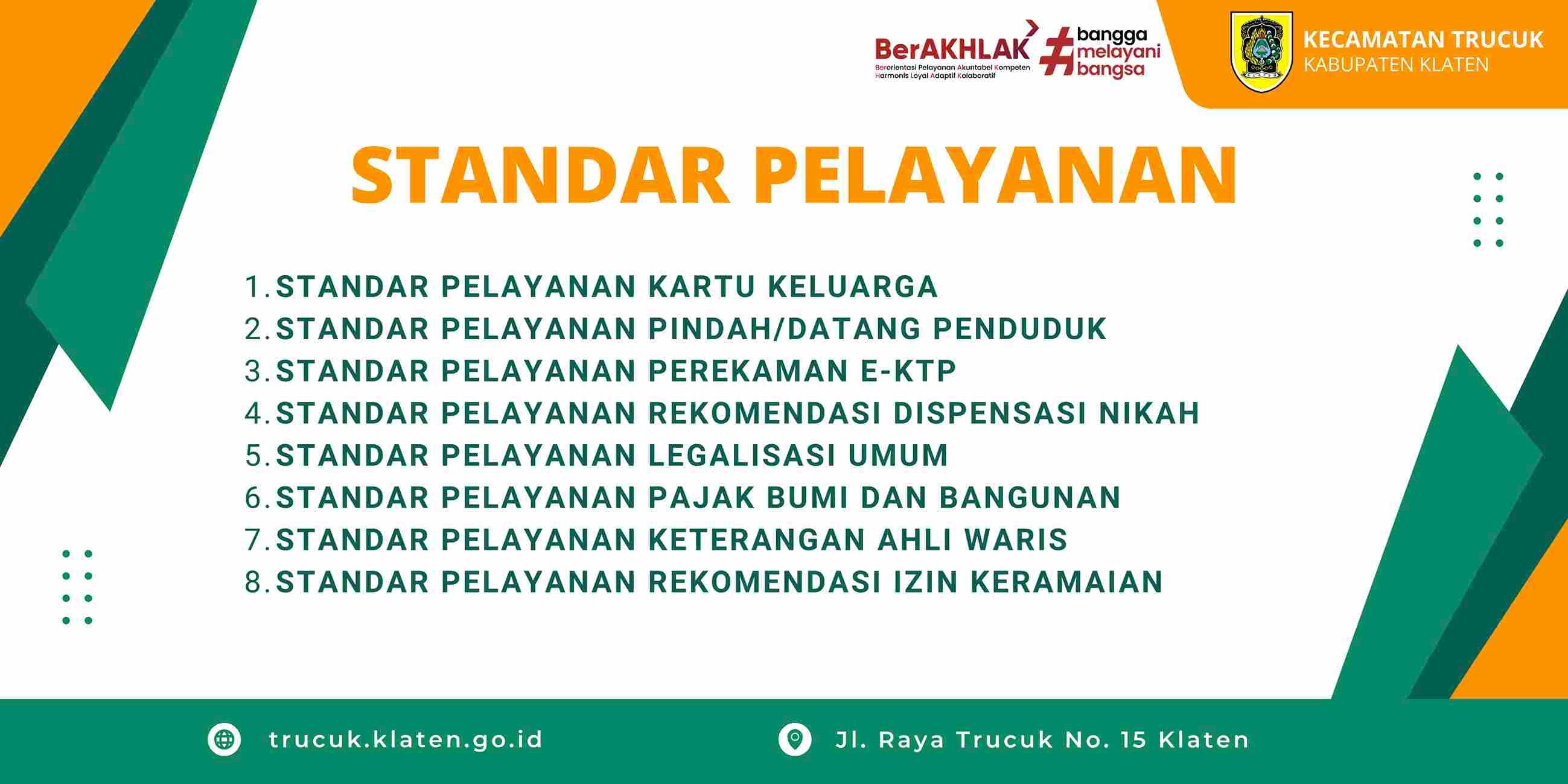 STANDAR PELAYANAN KECAMATAN TRUCUK