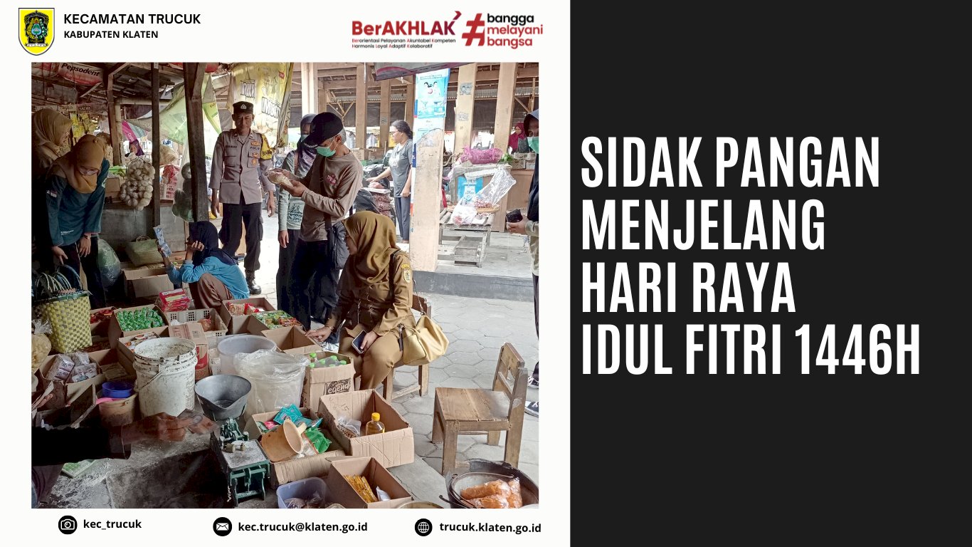 Sidak Pangan Menjelang Hari Raya Idul Fitri 1446H
