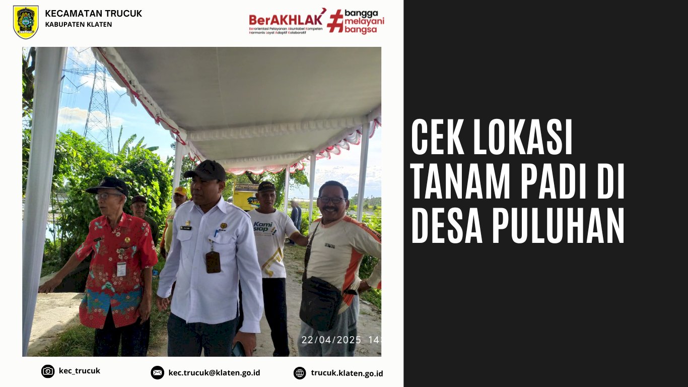Cek Lokasi Persiapan Acara Tanam Padi Bersama Gubernur