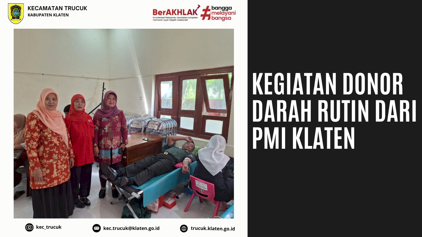 Kegiatan Donor Darah Rutin dari PMI Klaten