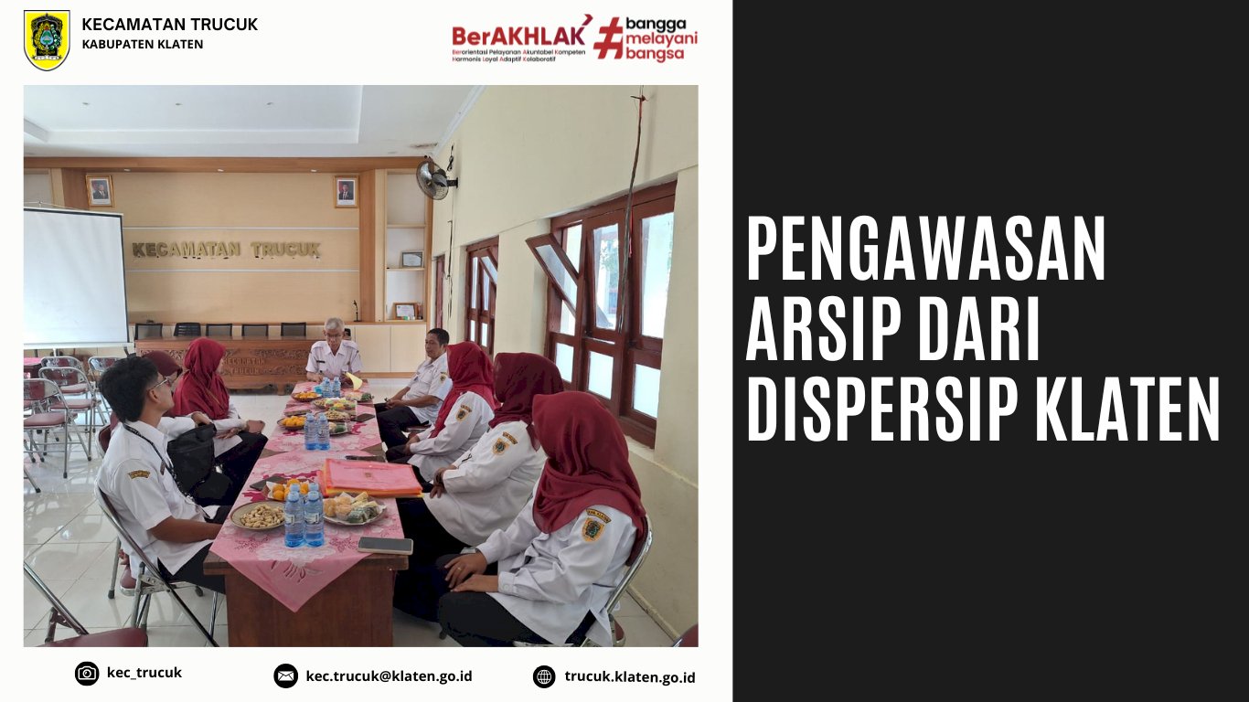 Pengawasan Kearsipan dari Dispersip Kabupaten Klaten
