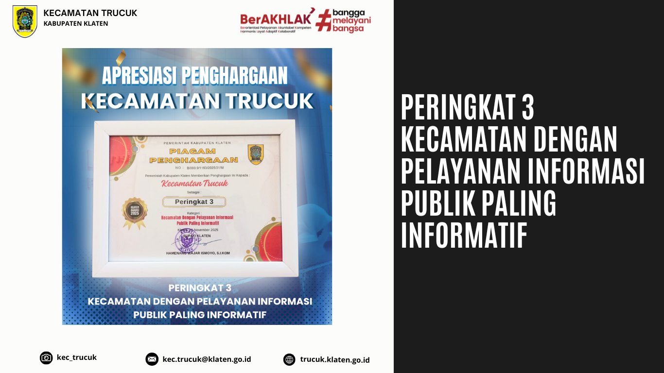 Peringkat 3 Kategori Kecamatan dalam Keterbukaan Informasi Publik