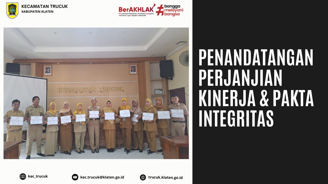 Penandatanganan Pakta Integritas dan Perjanjian Kinerja