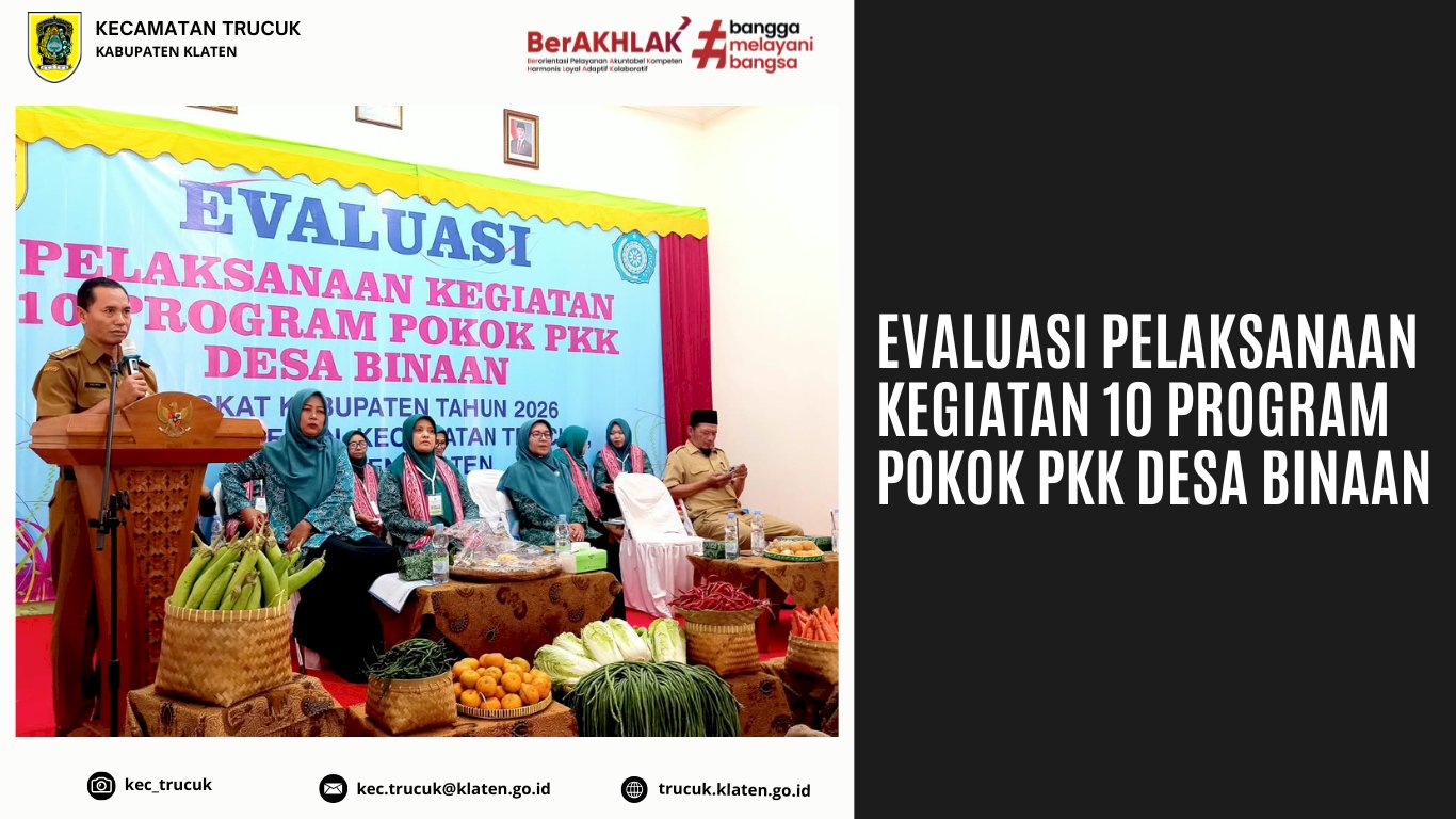 TP PKK Kabupaten Klaten Evaluasi 10 Program Pokok PKK di Desa Kradenan dan Gaden