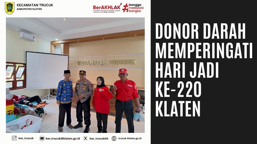 Donor Darah Dalam Rangka Hari Jadi ke-220 Kab Klaten