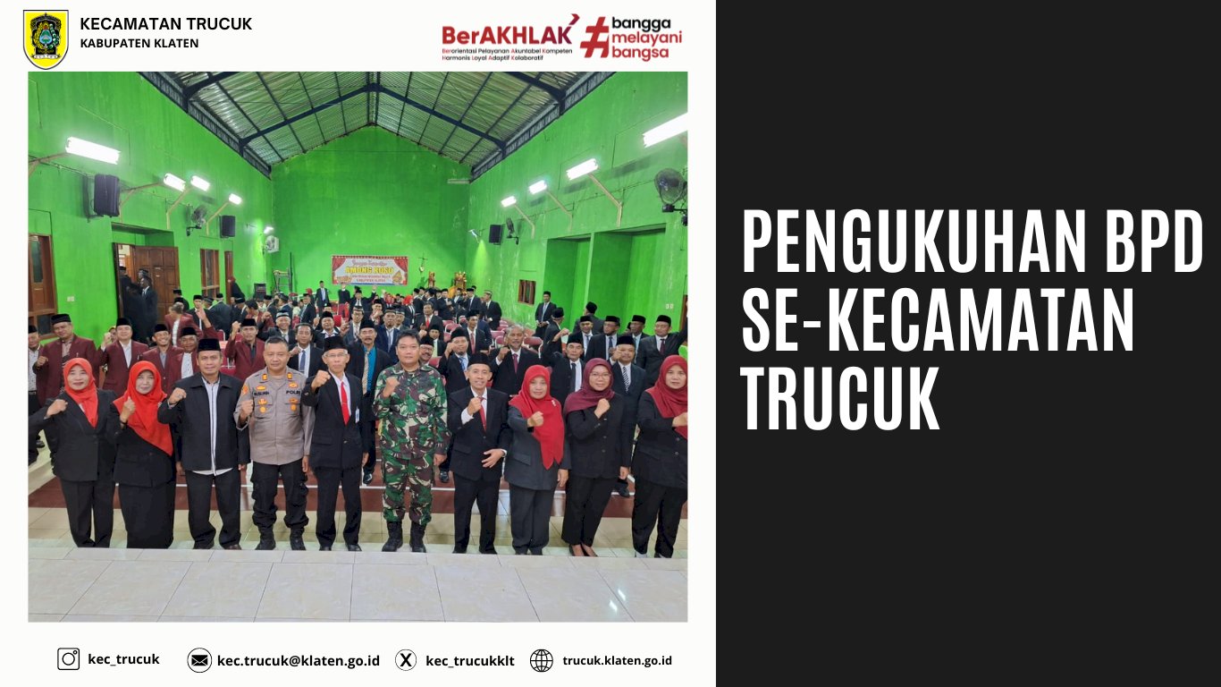 Pengukuhan Badan Permusyawaratan Desa se-Kecamatan Trucuk