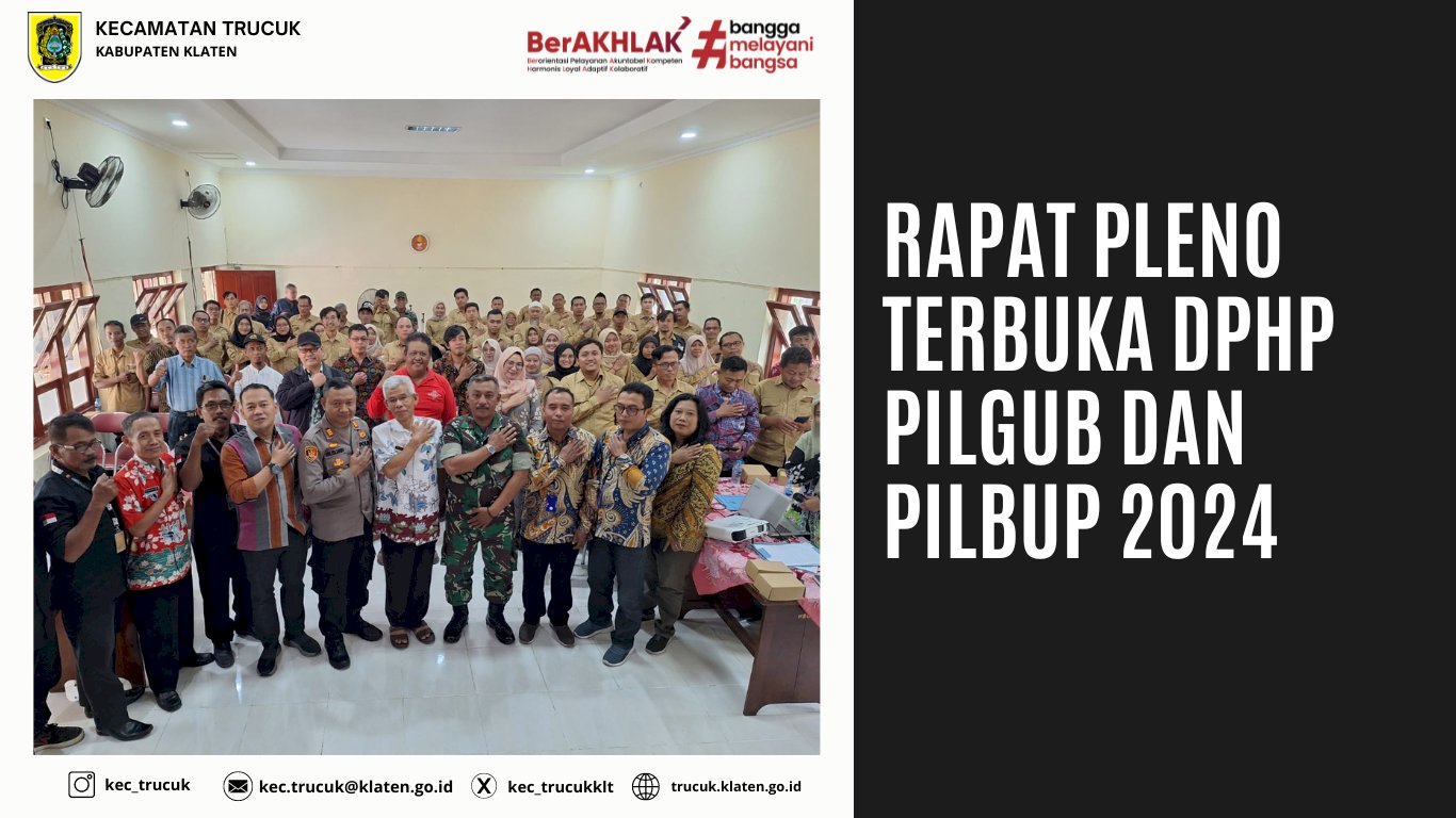 Rapat Pleno Terbuka DPHP Pilgub dan Pilbup 2024