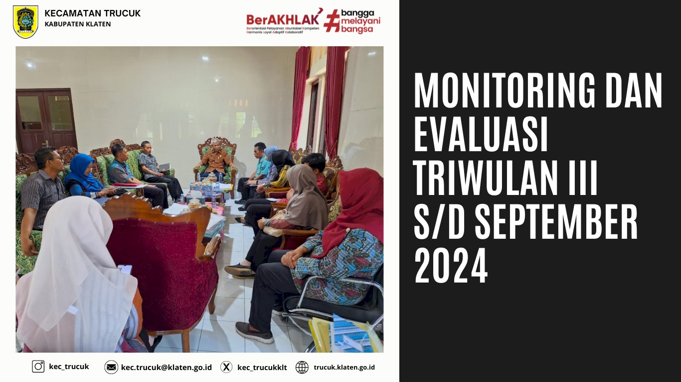 Monitoring dan Evaluasi Triwulan III s/d September 2024