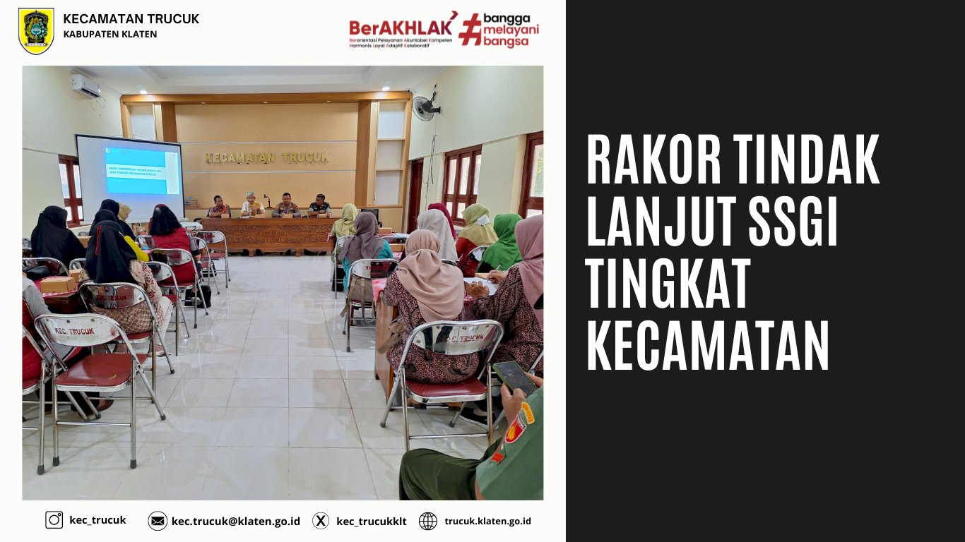 Rakor Tindak Lanjut SSGI Tingkat Kecamatan Trucuk