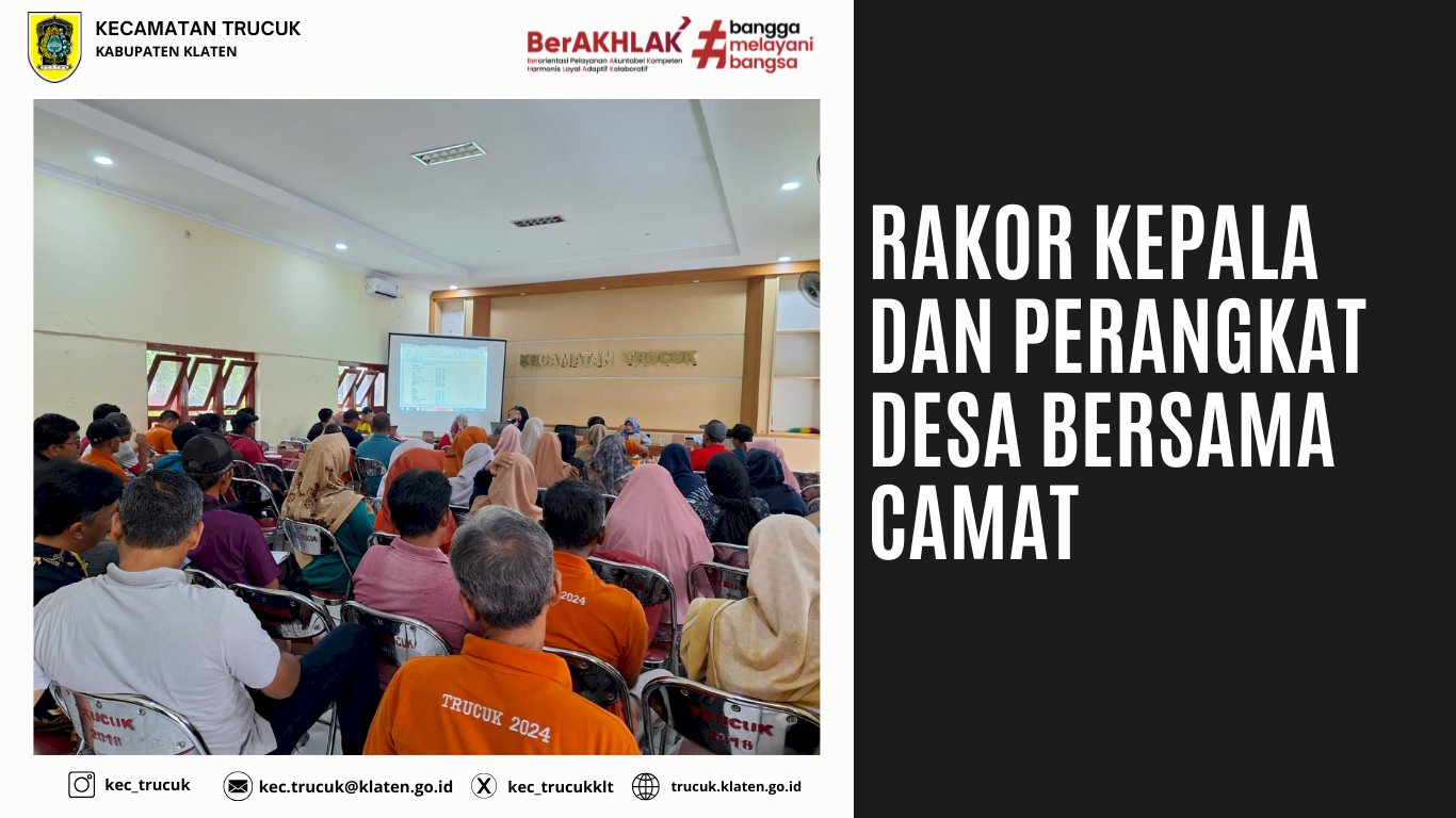 Rakor Kades dan Perangkat Desa bersama Camat