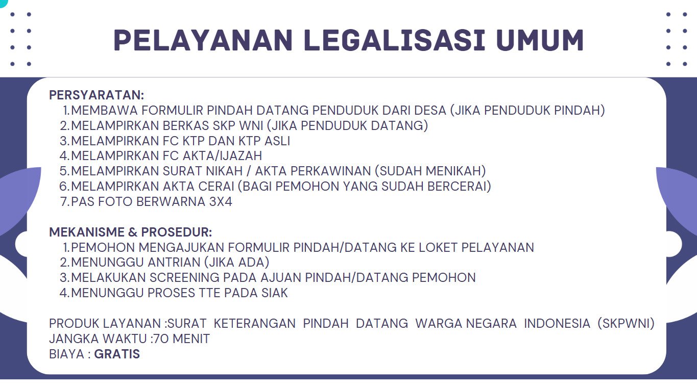 STANDAR PELAYANAN KECAMATAN TRUCUK