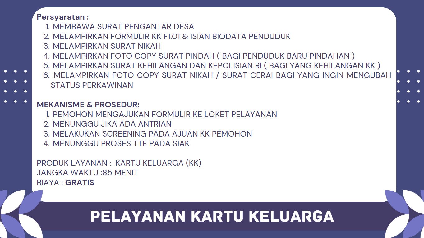 STANDAR PELAYANAN KECAMATAN TRUCUK