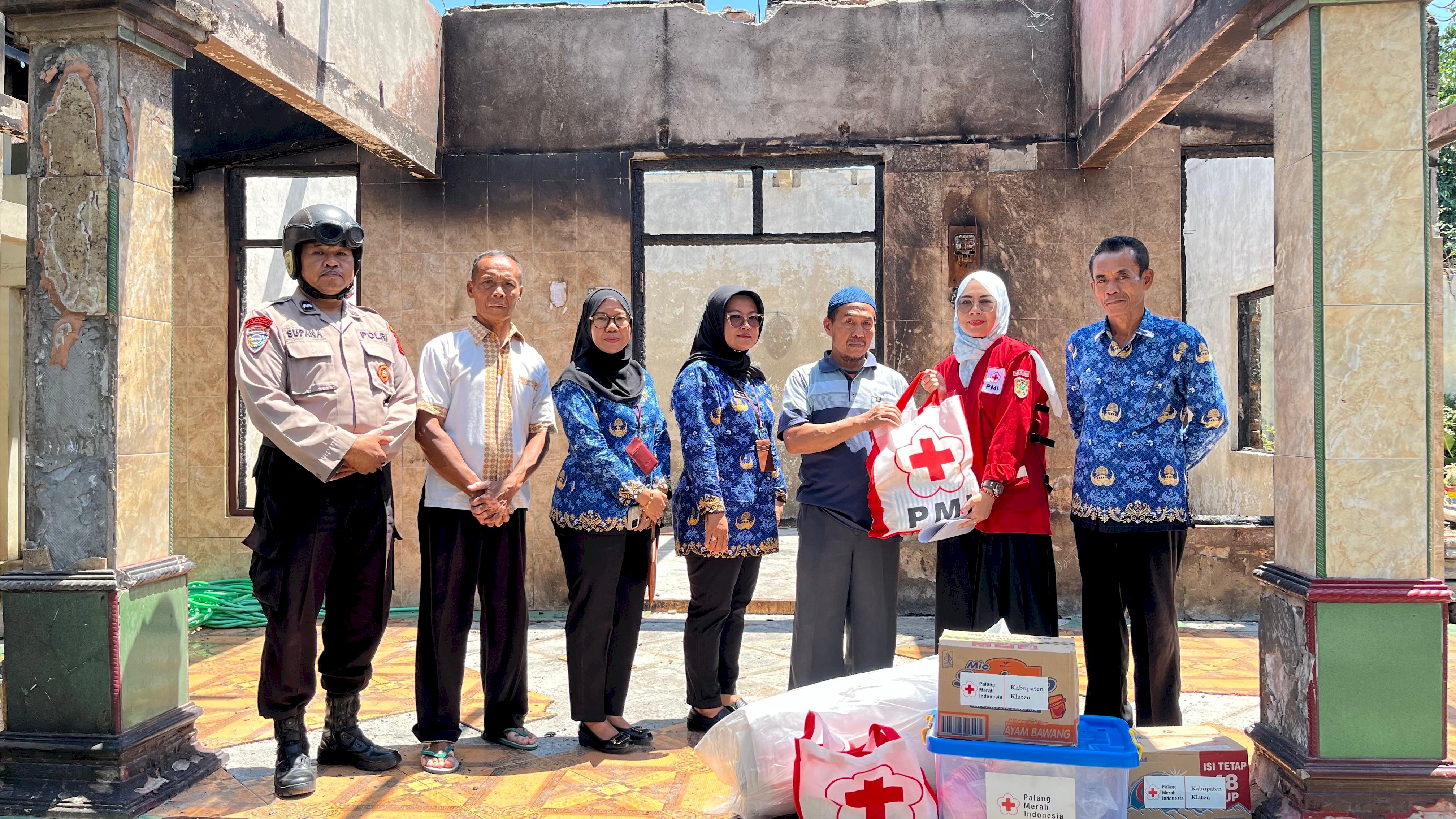 Cek lokasi dan Pemberian bantuan Korban Kebakaran