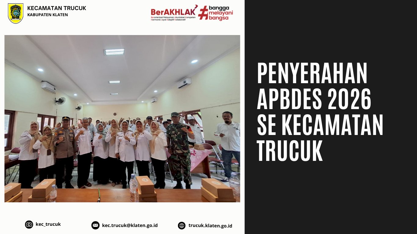 Penyerahan APBDes 2026 se Kecamatan Trucuk