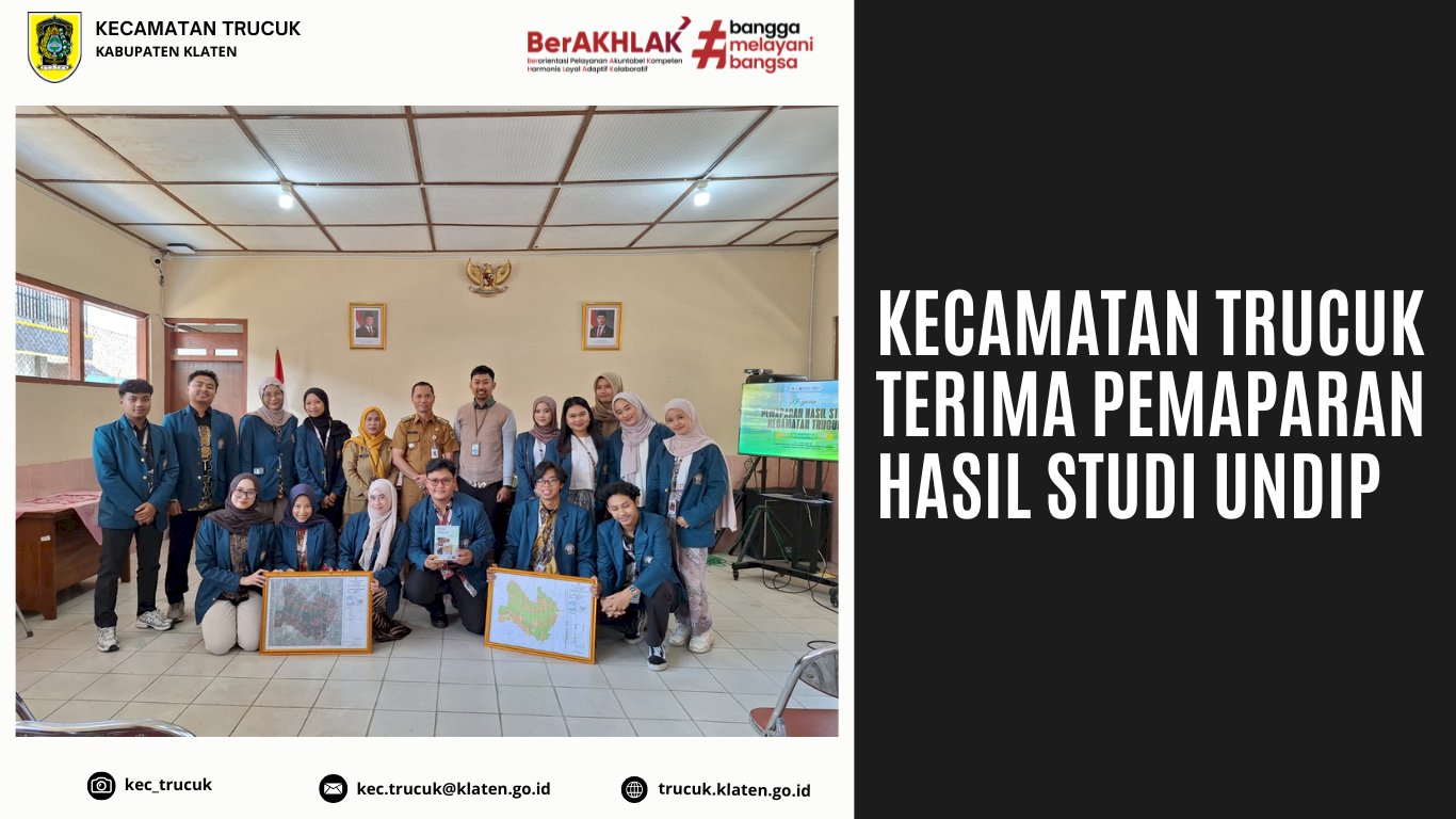 Kecamatan Trucuk Terima Pemaparan Hasil Studi UNDIP untuk Dukung Pengembangan Infrastruktur Wilayah
